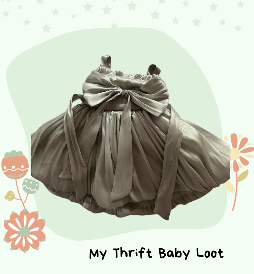 Preloved party dress for baby girl (0-4 months)